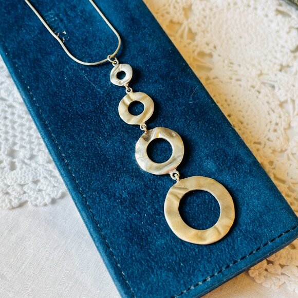 Birks Sterling Silver Statement Necklace with Graduated Circles - Picture 5 of 10